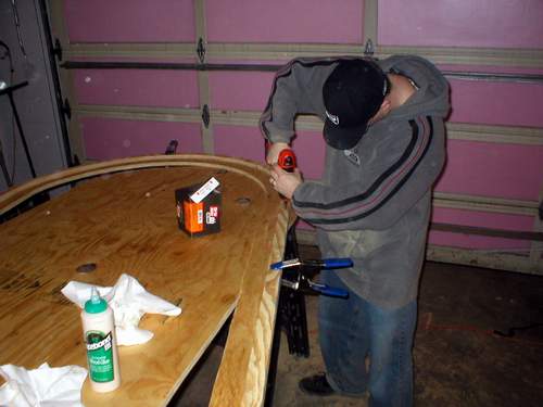 Screw and glue the two together.