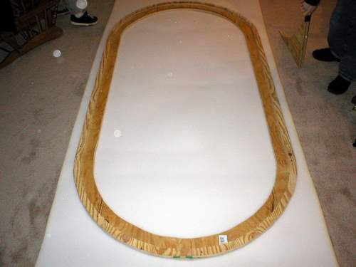 Center your rail (upside down) on your foam.