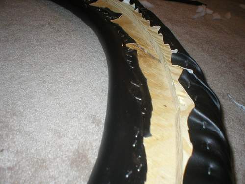 Close up view of the rail arc.